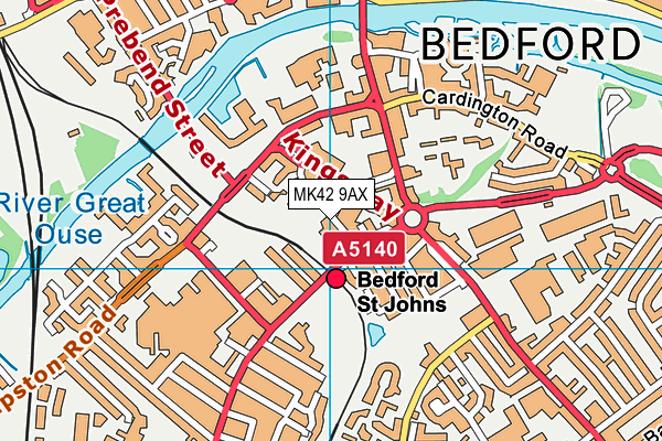 MK42 9AX map - OS VectorMap District (Ordnance Survey) MK42 9AX map - OS VectorMap District (Ordnance Survey)