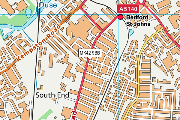 MK42 9BB map - OS VectorMap District (Ordnance Survey) MK42 9BB map - OS VectorMap District (Ordnance Survey)