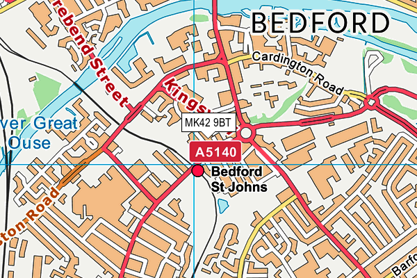 MK42 9BT map - OS VectorMap District (Ordnance Survey) MK42 9BT map - OS VectorMap District (Ordnance Survey)