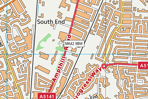 MK42 9BW map - OS VectorMap District (Ordnance Survey) MK42 9BW map - OS VectorMap District (Ordnance Survey)