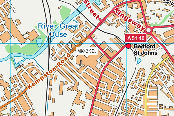 MK42 9DJ map - OS VectorMap District (Ordnance Survey) MK42 9DJ map - OS VectorMap District (Ordnance Survey)