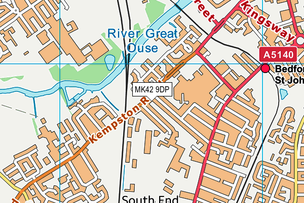 MK42 9DP map - OS VectorMap District (Ordnance Survey)