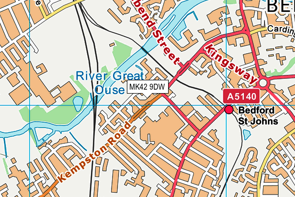 MK42 9DW map - OS VectorMap District (Ordnance Survey) MK42 9DW map - OS VectorMap District (Ordnance Survey)