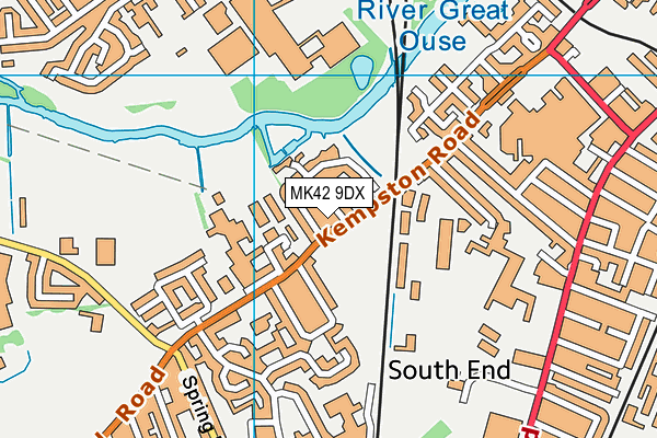 MK42 9DX map - OS VectorMap District (Ordnance Survey) MK42 9DX map - OS VectorMap District (Ordnance Survey)