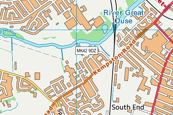 MK42 9DZ map - OS VectorMap District (Ordnance Survey) MK42 9DZ map - OS VectorMap District (Ordnance Survey)