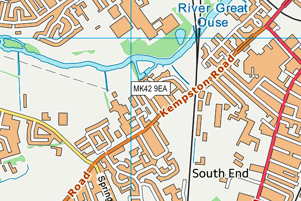 MK42 9EA map - OS VectorMap District (Ordnance Survey)
