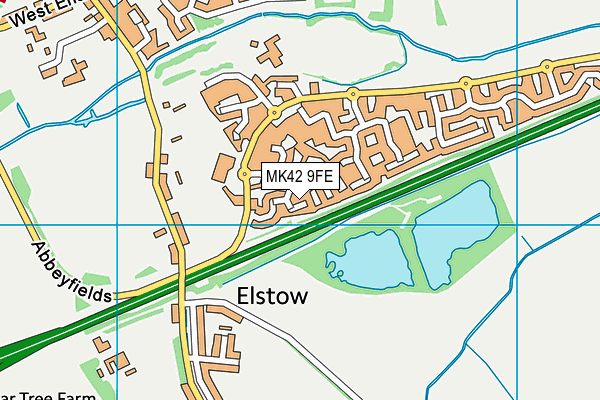 MK42 9FE map - OS VectorMap District (Ordnance Survey) MK42 9FE map - OS VectorMap District (Ordnance Survey)