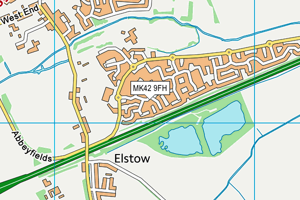 MK42 9FH map - OS VectorMap District (Ordnance Survey) MK42 9FH map - OS VectorMap District (Ordnance Survey)