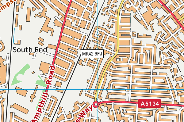 MK42 9FJ map - OS VectorMap District (Ordnance Survey)