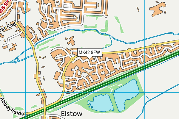 MK42 9FW map - OS VectorMap District (Ordnance Survey) MK42 9FW map - OS VectorMap District (Ordnance Survey)