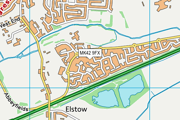 MK42 9FX map - OS VectorMap District (Ordnance Survey) MK42 9FX map - OS VectorMap District (Ordnance Survey)