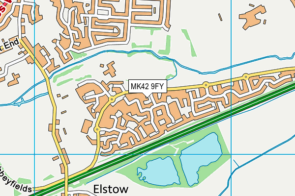 MK42 9FY map - OS VectorMap District (Ordnance Survey) MK42 9FY map - OS VectorMap District (Ordnance Survey)