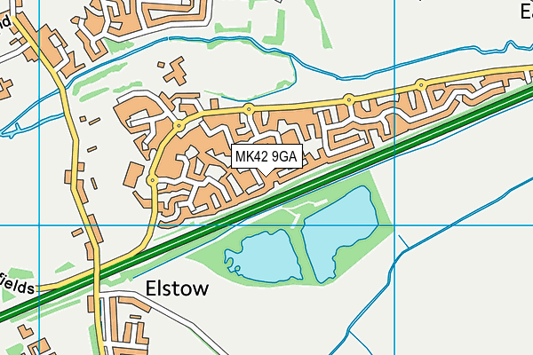 MK42 9GA map - OS VectorMap District (Ordnance Survey) MK42 9GA map - OS VectorMap District (Ordnance Survey)