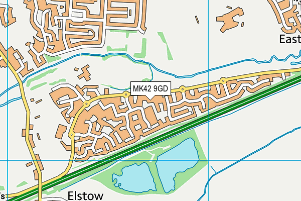 MK42 9GD map - OS VectorMap District (Ordnance Survey) MK42 9GD map - OS VectorMap District (Ordnance Survey)
