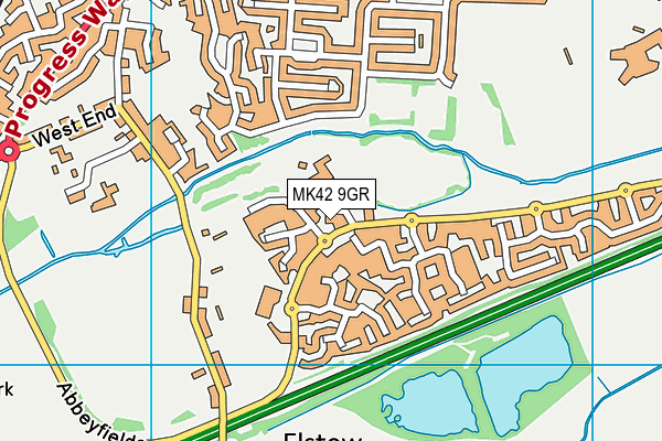 MK42 9GR map - OS VectorMap District (Ordnance Survey) MK42 9GR map - OS VectorMap District (Ordnance Survey)