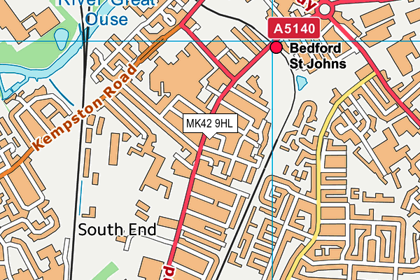 MK42 9HL map - OS VectorMap District (Ordnance Survey) MK42 9HL map - OS VectorMap District (Ordnance Survey)
