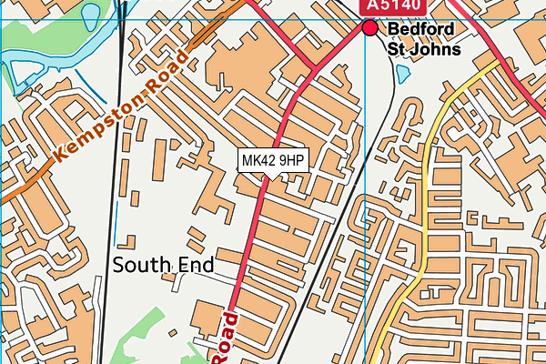 MK42 9HP map - OS VectorMap District (Ordnance Survey)