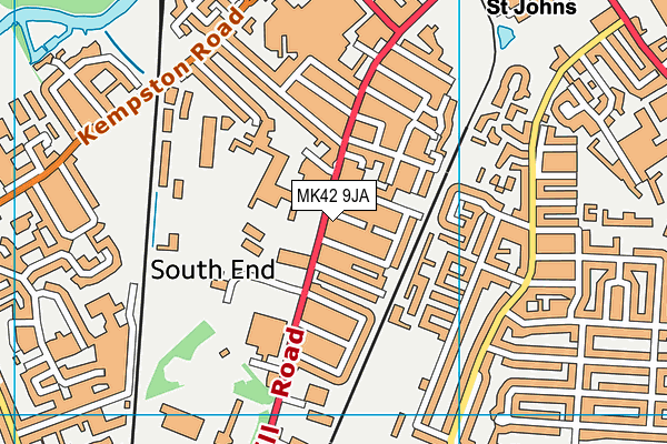 MK42 9JA map - OS VectorMap District (Ordnance Survey) MK42 9JA map - OS VectorMap District (Ordnance Survey)