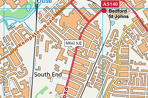 MK42 9JE map - OS VectorMap District (Ordnance Survey) MK42 9JE map - OS VectorMap District (Ordnance Survey)