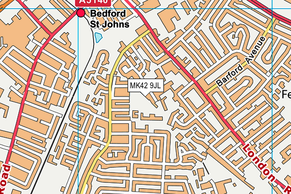 MK42 9JL map - OS VectorMap District (Ordnance Survey) MK42 9JL map - OS VectorMap District (Ordnance Survey)