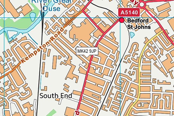 MK42 9JP map - OS VectorMap District (Ordnance Survey) MK42 9JP map - OS VectorMap District (Ordnance Survey)