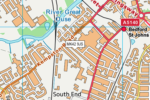 MK42 9JS map - OS VectorMap District (Ordnance Survey) MK42 9JS map - OS VectorMap District (Ordnance Survey)