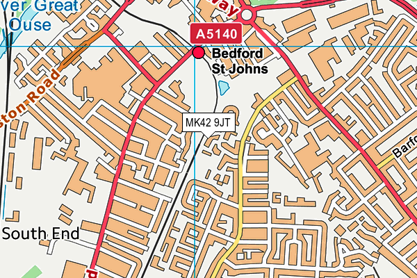 MK42 9JT map - OS VectorMap District (Ordnance Survey) MK42 9JT map - OS VectorMap District (Ordnance Survey)