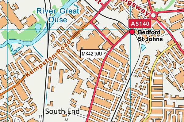 MK42 9JU map - OS VectorMap District (Ordnance Survey) MK42 9JU map - OS VectorMap District (Ordnance Survey)