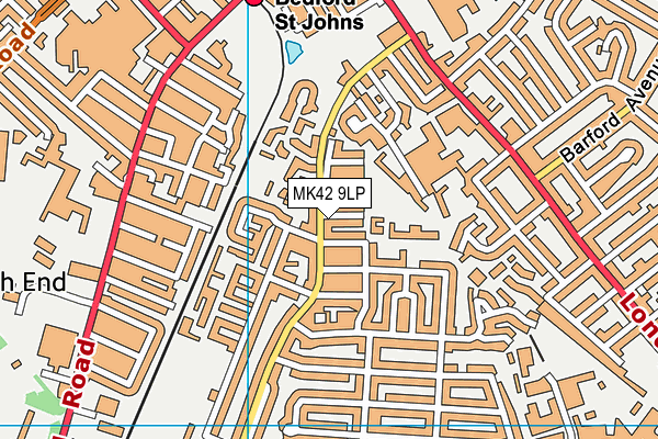 MK42 9LP map - OS VectorMap District (Ordnance Survey)