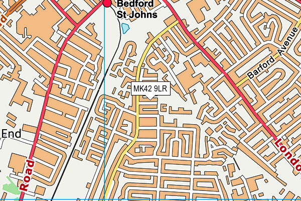 MK42 9LR map - OS VectorMap District (Ordnance Survey) MK42 9LR map - OS VectorMap District (Ordnance Survey)