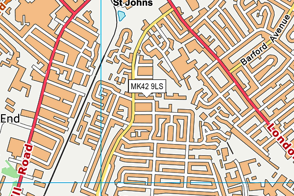 MK42 9LS map - OS VectorMap District (Ordnance Survey) MK42 9LS map - OS VectorMap District (Ordnance Survey)
