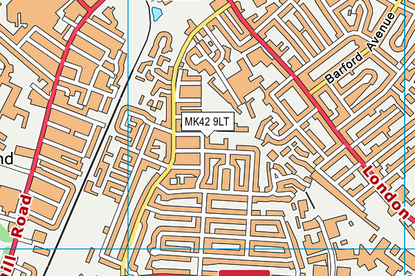 MK42 9LT map - OS VectorMap District (Ordnance Survey) MK42 9LT map - OS VectorMap District (Ordnance Survey)