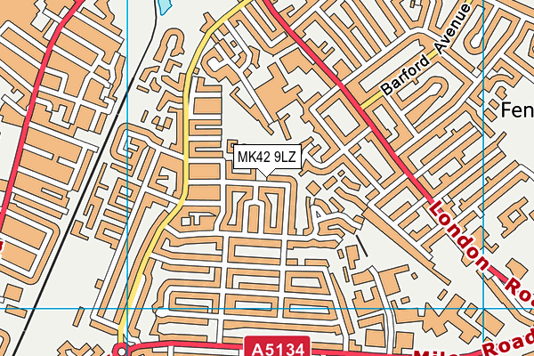 MK42 9LZ map - OS VectorMap District (Ordnance Survey) MK42 9LZ map - OS VectorMap District (Ordnance Survey)