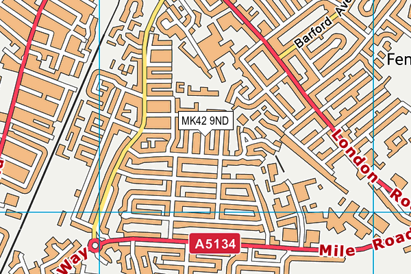 MK42 9ND map - OS VectorMap District (Ordnance Survey) MK42 9ND map - OS VectorMap District (Ordnance Survey)