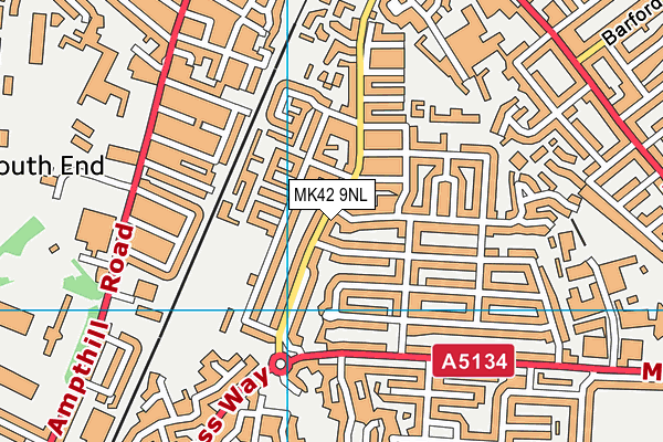 MK42 9NL map - OS VectorMap District (Ordnance Survey) MK42 9NL map - OS VectorMap District (Ordnance Survey)