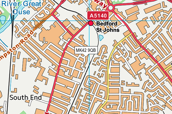 MK42 9QB map - OS VectorMap District (Ordnance Survey) MK42 9QB map - OS VectorMap District (Ordnance Survey)