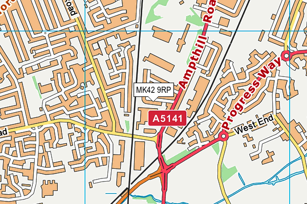 MK42 9RP map - OS VectorMap District (Ordnance Survey) MK42 9RP map - OS VectorMap District (Ordnance Survey)