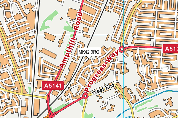 MK42 9RQ map - OS VectorMap District (Ordnance Survey) MK42 9RQ map - OS VectorMap District (Ordnance Survey)