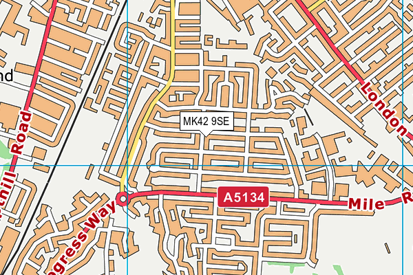 MK42 9SE map - OS VectorMap District (Ordnance Survey) MK42 9SE map - OS VectorMap District (Ordnance Survey)