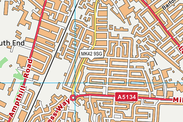 MK42 9SG map - OS VectorMap District (Ordnance Survey) MK42 9SG map - OS VectorMap District (Ordnance Survey)