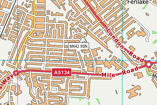 MK42 9SN map - OS VectorMap District (Ordnance Survey) MK42 9SN map - OS VectorMap District (Ordnance Survey)