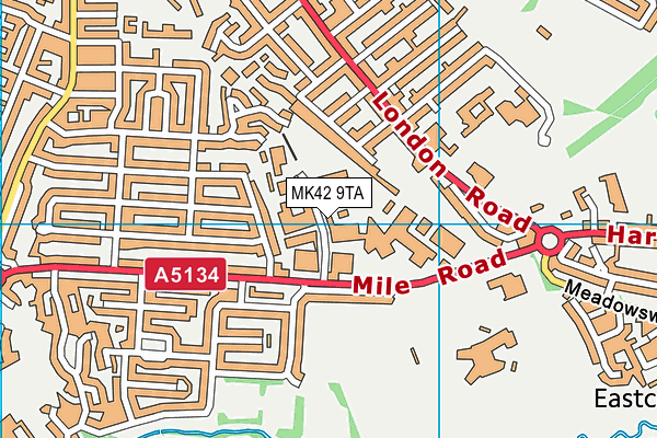 MK42 9TA map - OS VectorMap District (Ordnance Survey) MK42 9TA map - OS VectorMap District (Ordnance Survey)