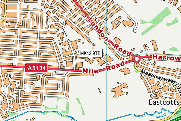 MK42 9TB map - OS VectorMap District (Ordnance Survey) MK42 9TB map - OS VectorMap District (Ordnance Survey)