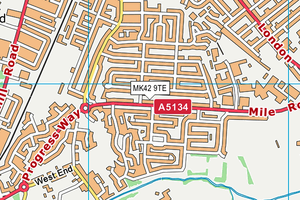 MK42 9TE map - OS VectorMap District (Ordnance Survey) MK42 9TE map - OS VectorMap District (Ordnance Survey)