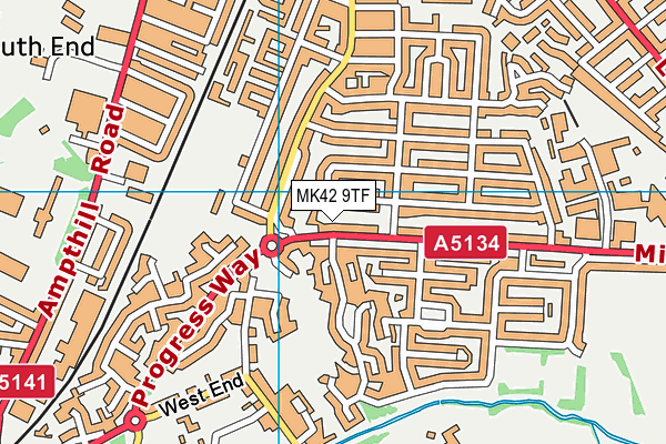 MK42 9TF map - OS VectorMap District (Ordnance Survey) MK42 9TF map - OS VectorMap District (Ordnance Survey)