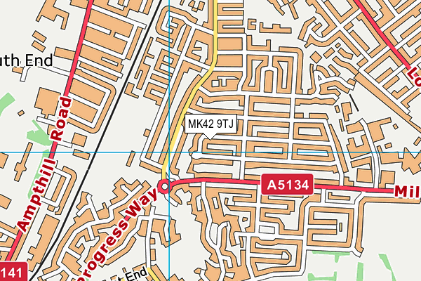 MK42 9TJ map - OS VectorMap District (Ordnance Survey) MK42 9TJ map - OS VectorMap District (Ordnance Survey)