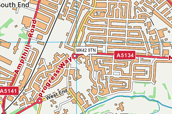 MK42 9TN map - OS VectorMap District (Ordnance Survey) MK42 9TN map - OS VectorMap District (Ordnance Survey)