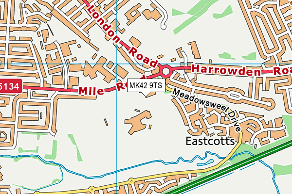 MK42 9TS map - OS VectorMap District (Ordnance Survey) MK42 9TS map - OS VectorMap District (Ordnance Survey)