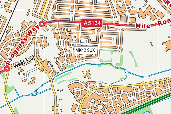 MK42 9UX map - OS VectorMap District (Ordnance Survey) MK42 9UX map - OS VectorMap District (Ordnance Survey)