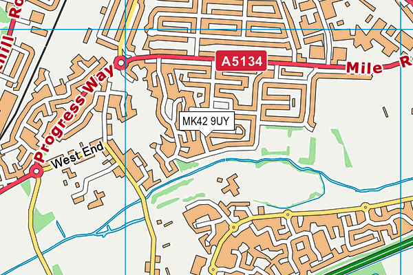 MK42 9UY map - OS VectorMap District (Ordnance Survey) MK42 9UY map - OS VectorMap District (Ordnance Survey)